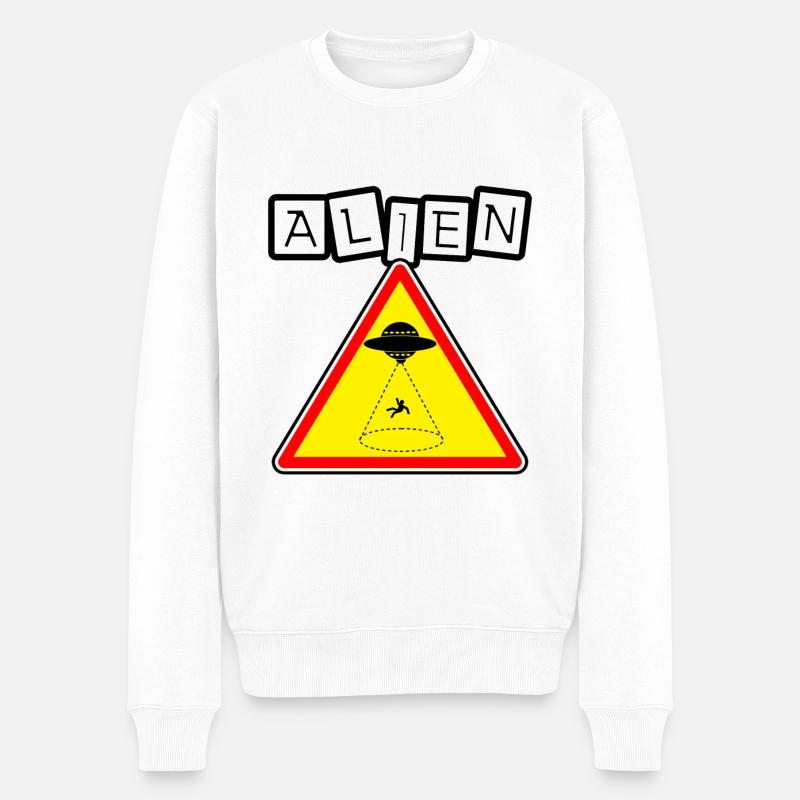 Alien - Männer Premium Bio Pullover - Weiß