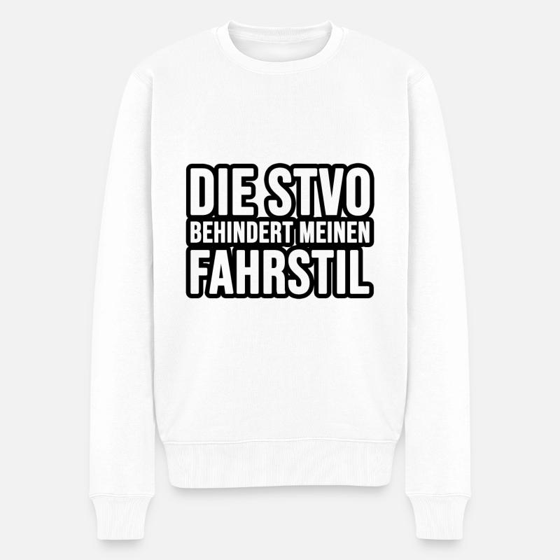 STVO vs Fahrstil - Männer Premium Bio Pullover - Weiß