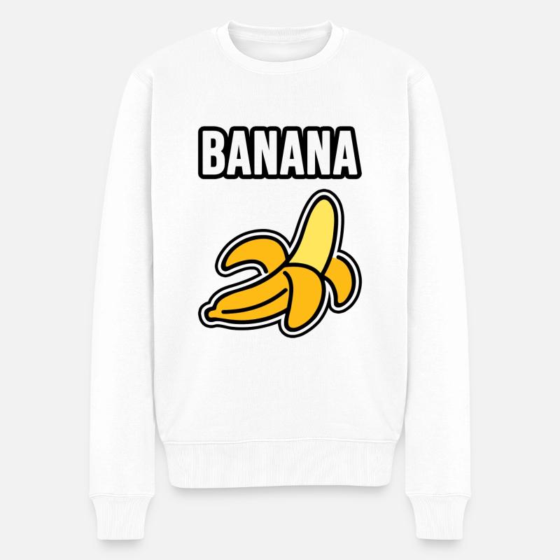 Banane - Pull Premium bio Homme - blanc