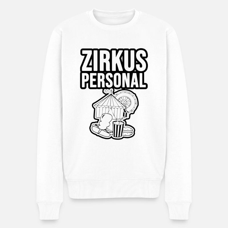 Zirkus Personal - Männer Premium Bio Pullover - Weiß