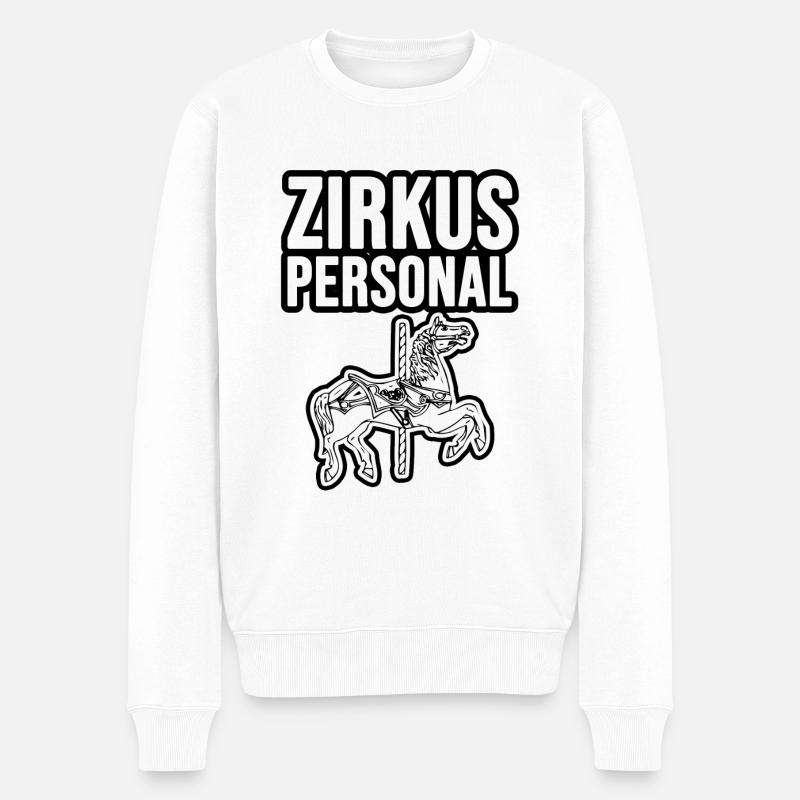 Zirkus Personal - Männer Premium Bio Pullover - Weiß