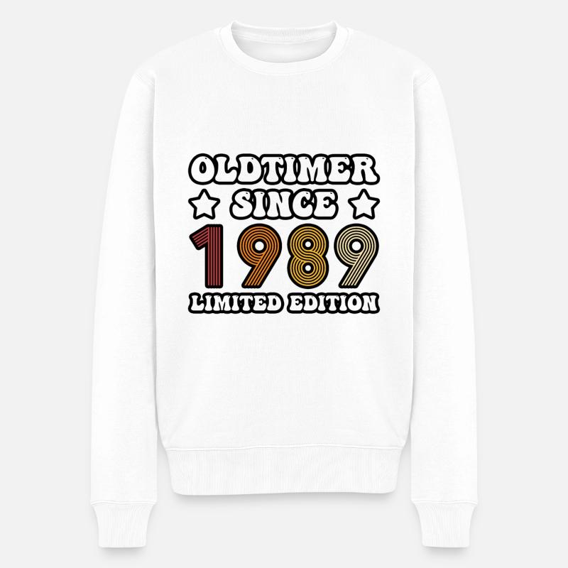 OLDTIMER SEIT 1989 - Männer Premium Bio Pullover - Weiß