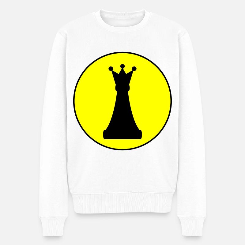 Reine de la pièce d’échecs - Pull Premium bio Homme - blanc