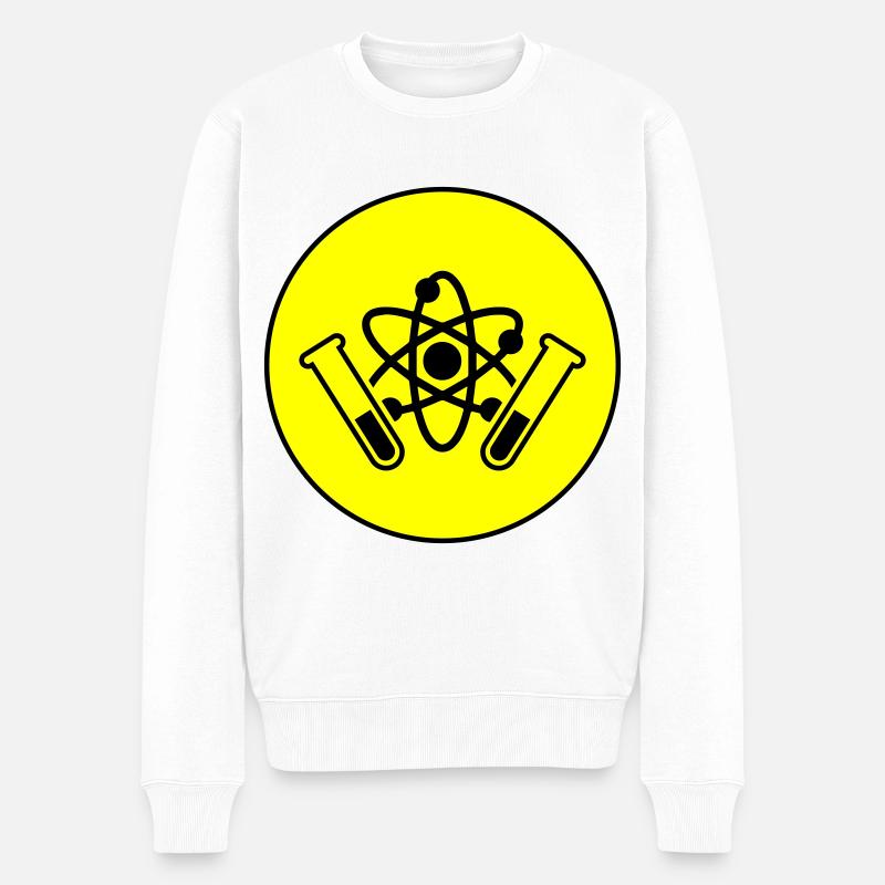 Reagenzglas Symbol - Männer Premium Bio Pullover - Weiß