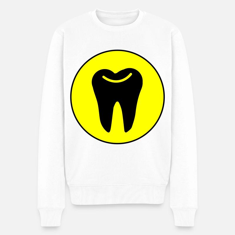 Symbole de l’icône de dent - Pull Premium bio Homme - blanc