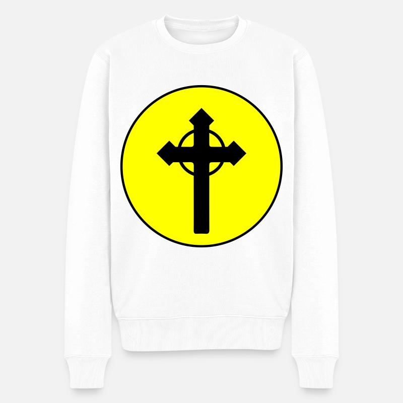 Kreuz symbol - Männer Premium Bio Pullover - Weiß