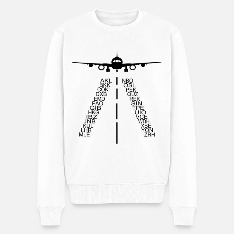 DÜSENJET - Männer Premium Bio Pullover - Weiß