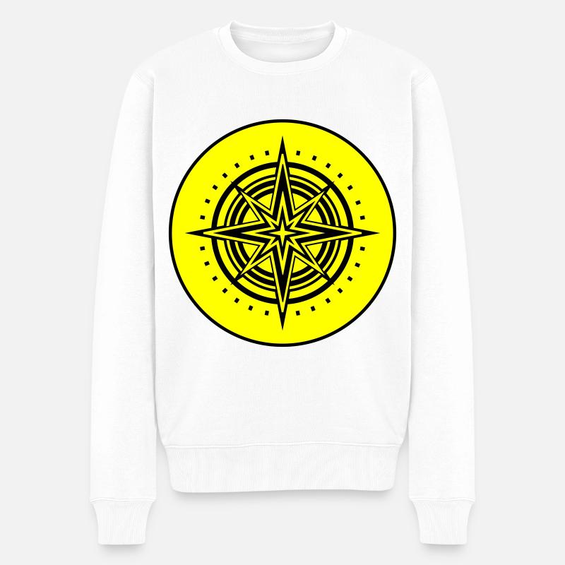 Icône de la boussole - Pull Premium bio Homme - blanc