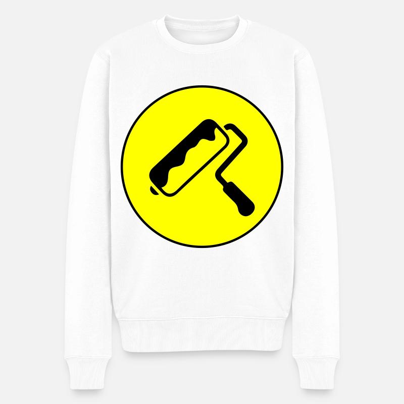 Icône Silhouette du peintre - Pull Premium bio Homme - blanc