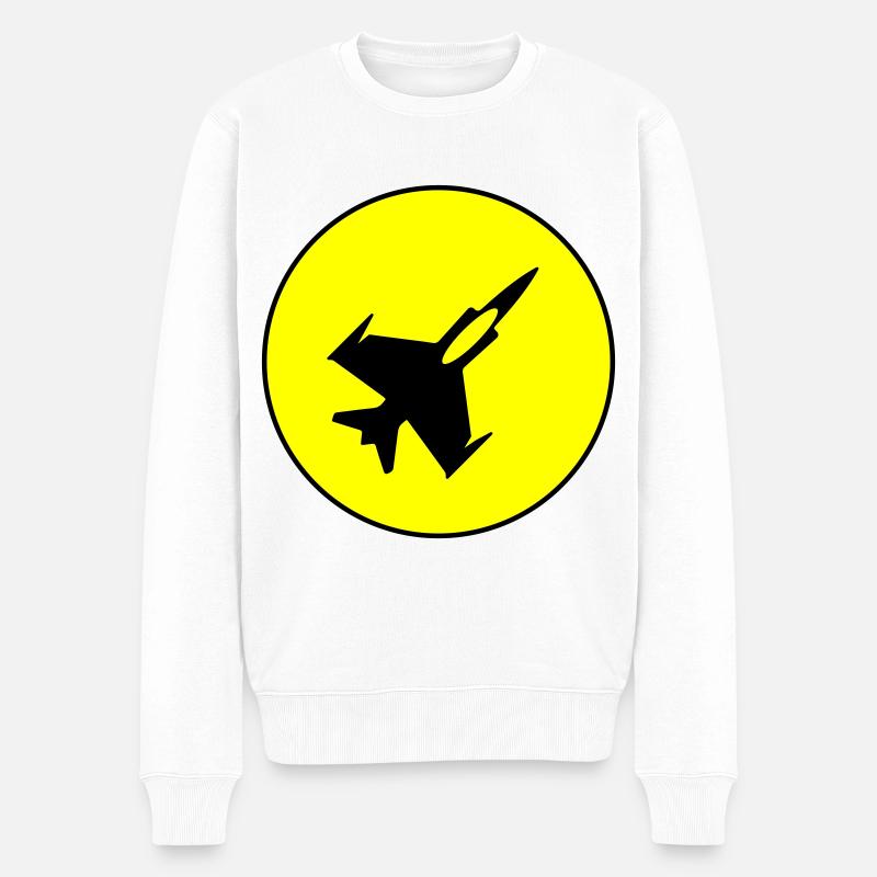 Symbole de jet d’avion - Pull Premium bio Homme - blanc