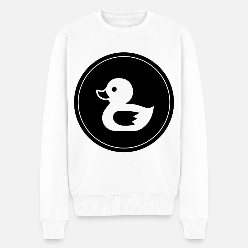 Icône de canard - Pull Premium bio Homme - blanc