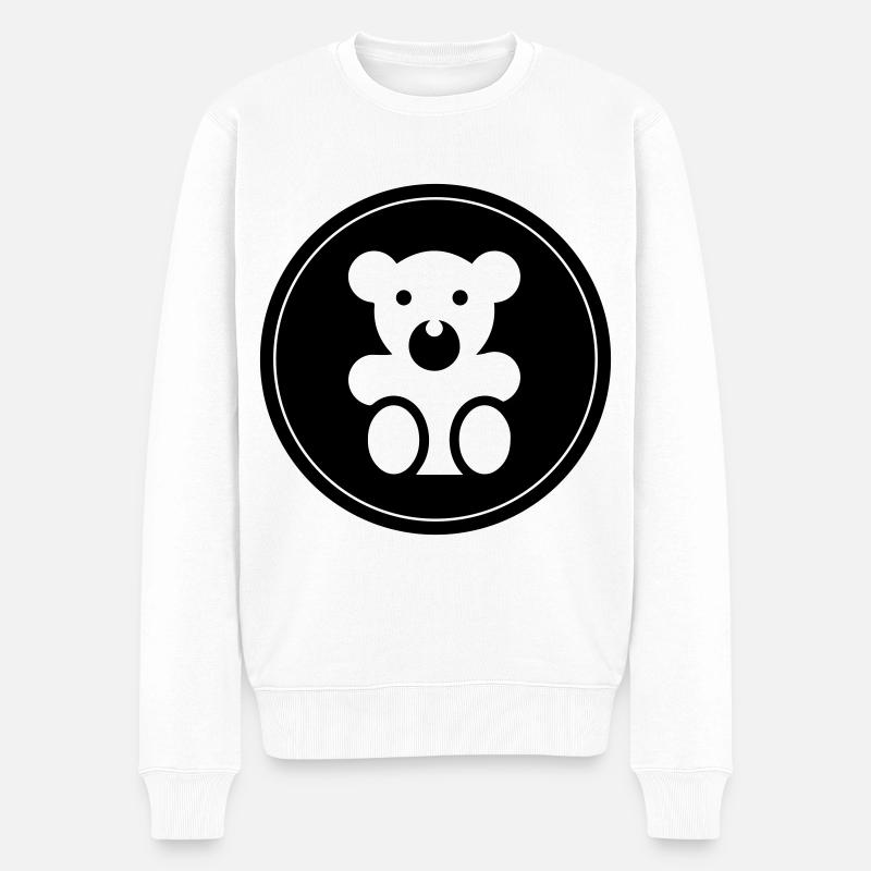 Ours en peluche bébé ours - Pull Premium bio Homme - blanc