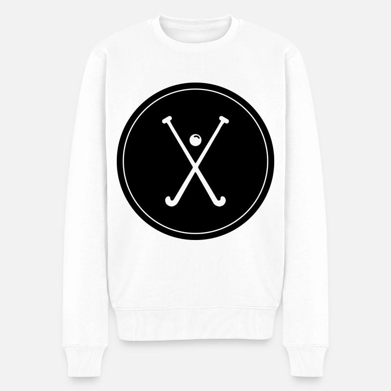 Symbole du hockey sur gazon - Pull Premium bio Homme - blanc