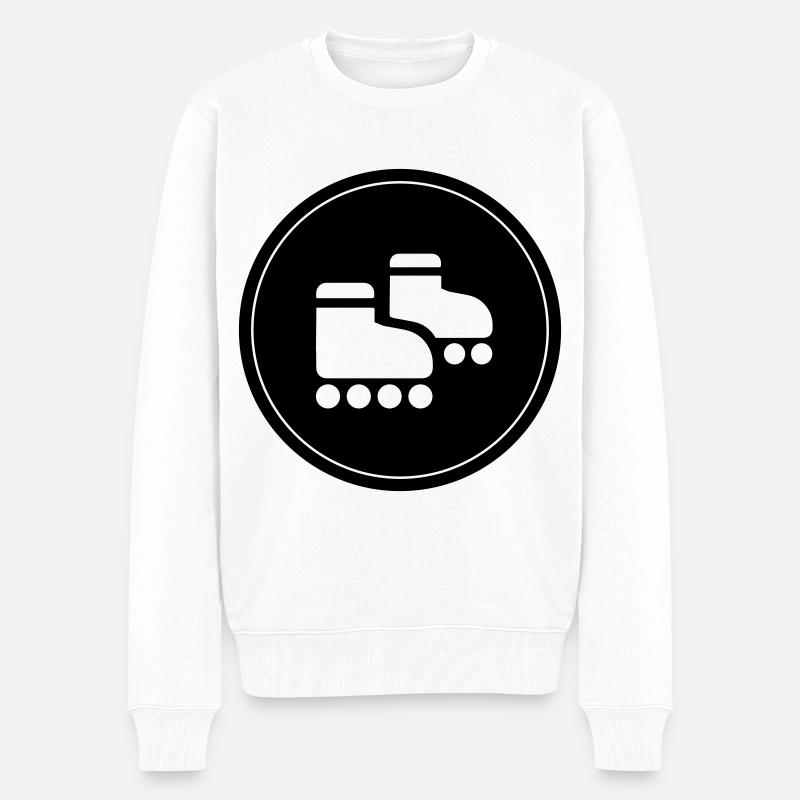 Inline skates sport - Männer Premium Bio Pullover - Weiß