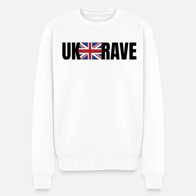 Royaume-Uni RAVE - Pull Premium bio Homme - blanc