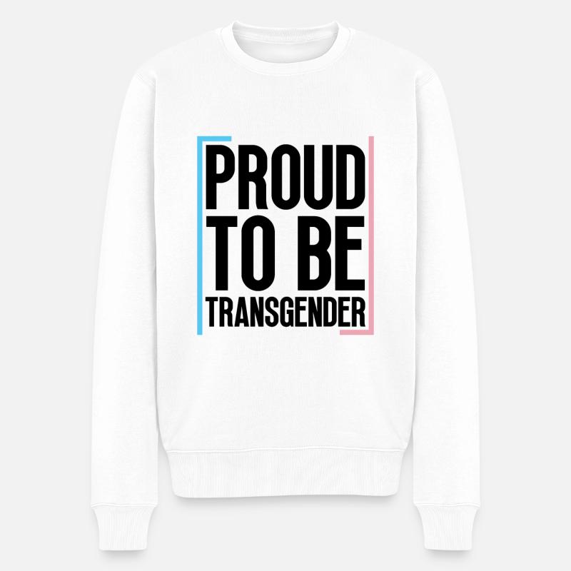 Trans Transgender Transsexuell Pride - Männer Premium Bio Pullover - Weiß