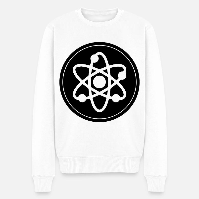 Cercle de symboles atomiques - Pull Premium bio Homme - blanc