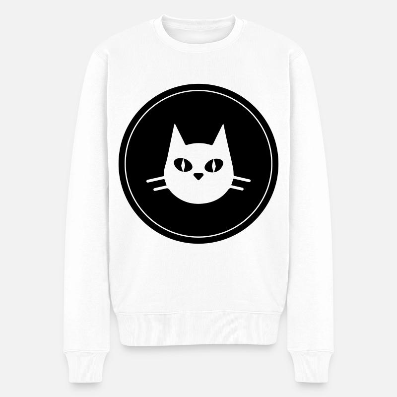 Cercle de tête de chat - Pull Premium bio Homme - blanc