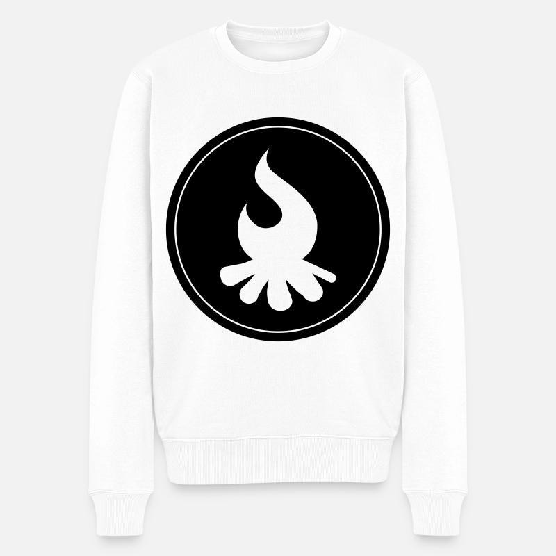 Cercle de feu de camp - Pull Premium bio Homme - blanc