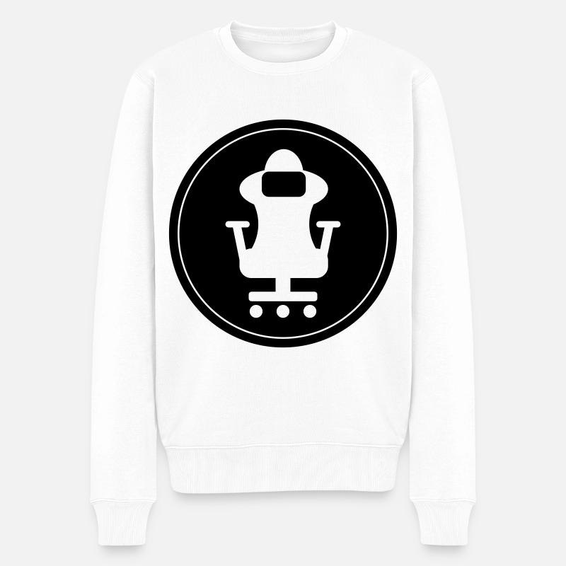 Gamer stuhl gaming Kreis - Männer Premium Bio Pullover - Weiß