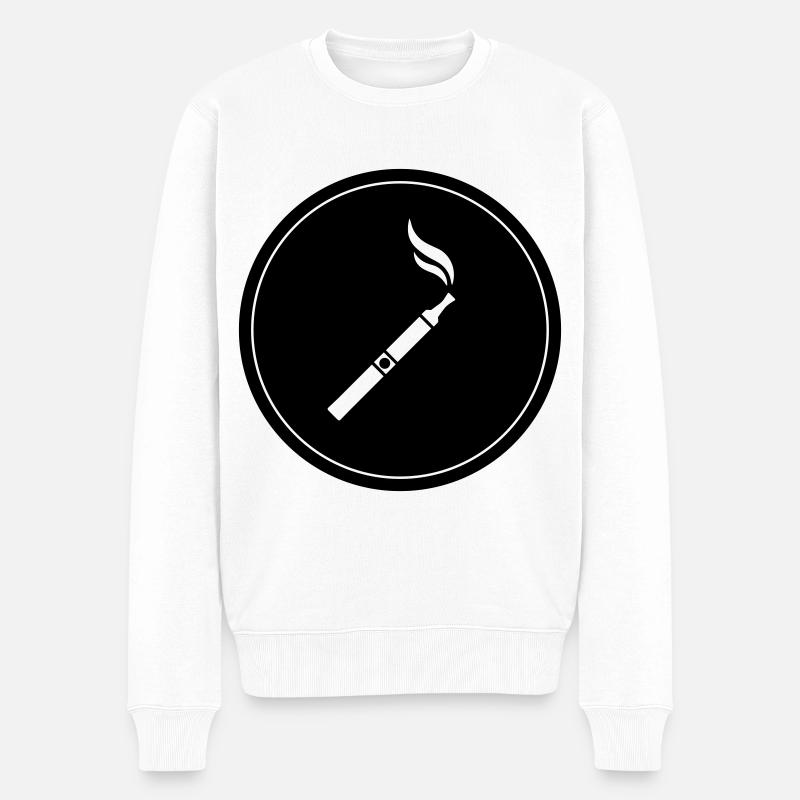 Silhouette de cigarette électronique - Pull Premium bio Homme - blanc