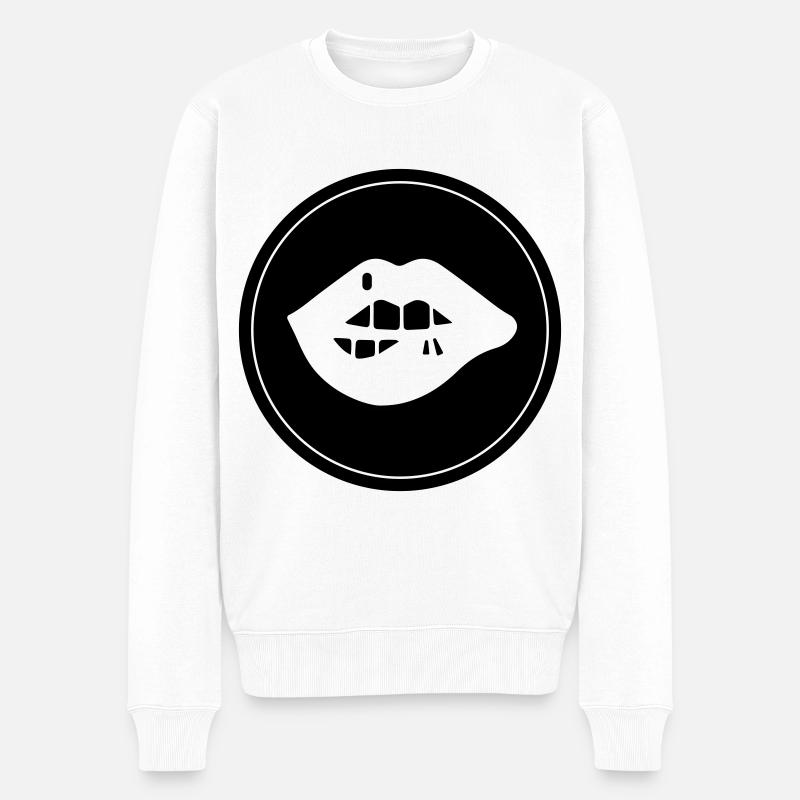Icône pour les lèvres - Pull Premium bio Homme - blanc