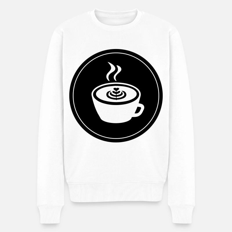 Logo du café - Pull Premium bio Homme - blanc