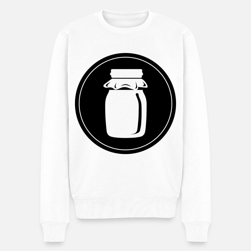 Honig symbol Imker - Männer Premium Bio Pullover - Weiß