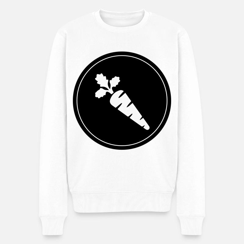 Karotte Symbol - Männer Premium Bio Pullover - Weiß