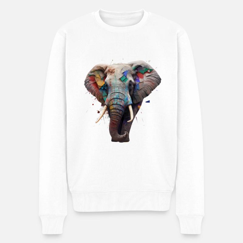 Le pouvoir de l’éléphant - Pull Premium bio Homme - blanc