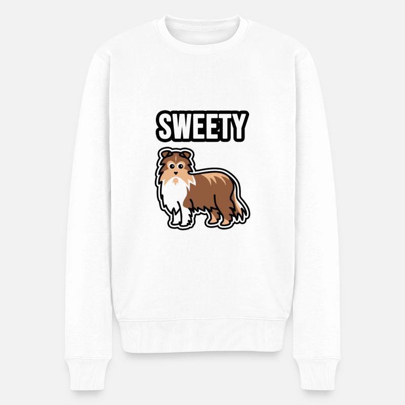 Chien mignon - Pull Premium bio Homme - blanc