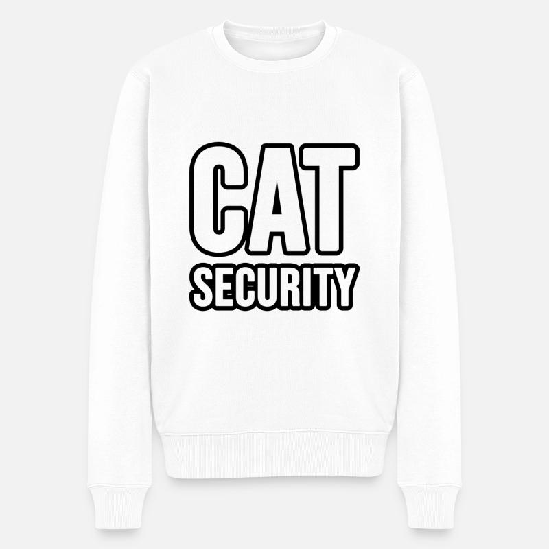 Hunde oder Katzen Security - Männer Premium Bio Pullover - Weiß