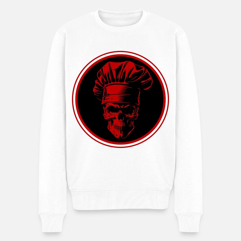 Chef Skull Chef - Pull Premium bio Homme - blanc