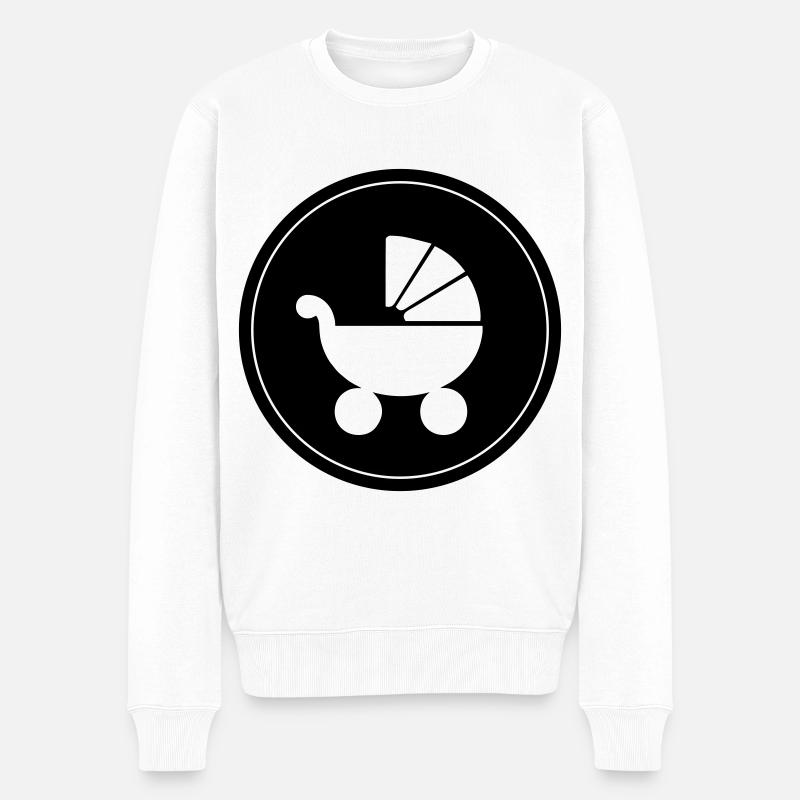 Kinderwagen baby - Männer Premium Bio Pullover - Weiß