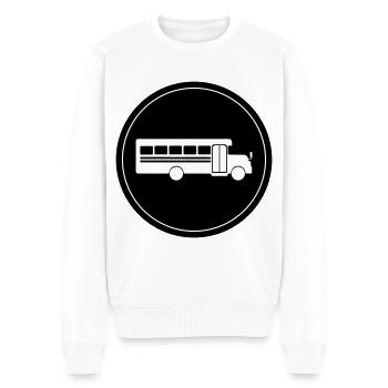 Schule Schulbus - Männer Premium Bio Pullover - Weiß - Vorne - Thijin (182cm)
