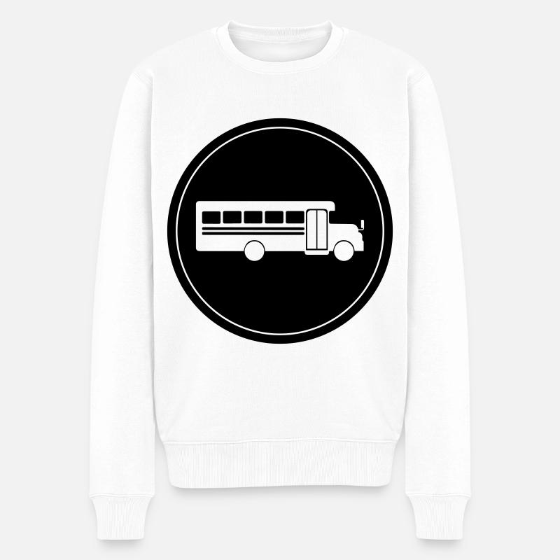 Schule Schulbus - Männer Premium Bio Pullover - Weiß