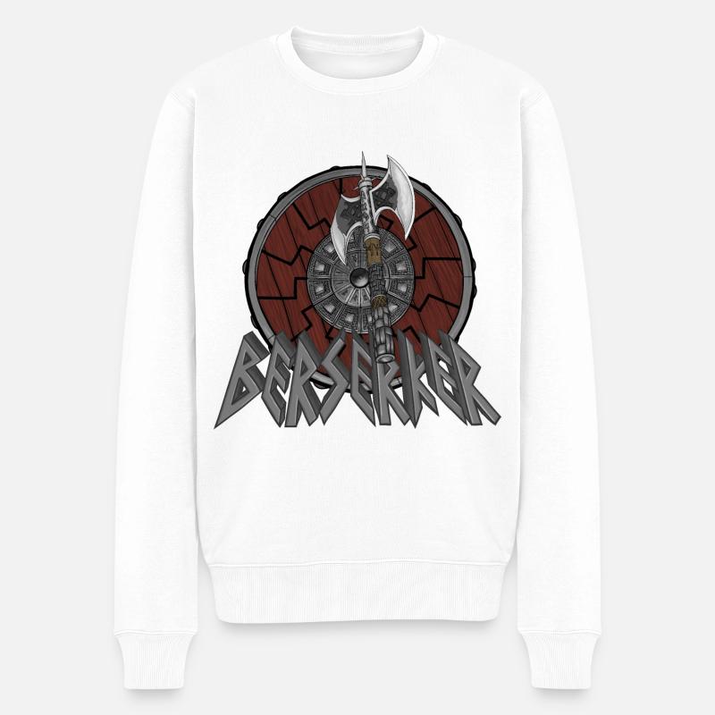 Berserker - Männer Premium Bio Pullover - Weiß