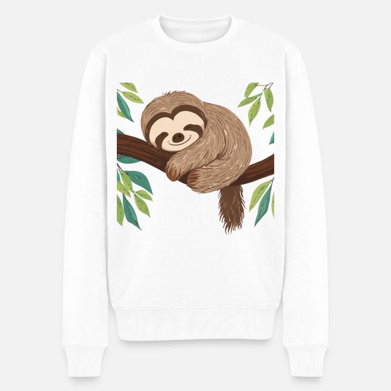 Paresseux mignon - Pull Premium bio Homme - blanc