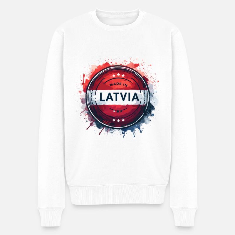 Cadeau Made in Latvia - Pull Premium bio Homme - blanc