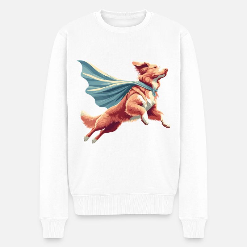 Super Hund Nova Scotia Duck Tolling Retriever - Männer Premium Bio Pullover - Weiß