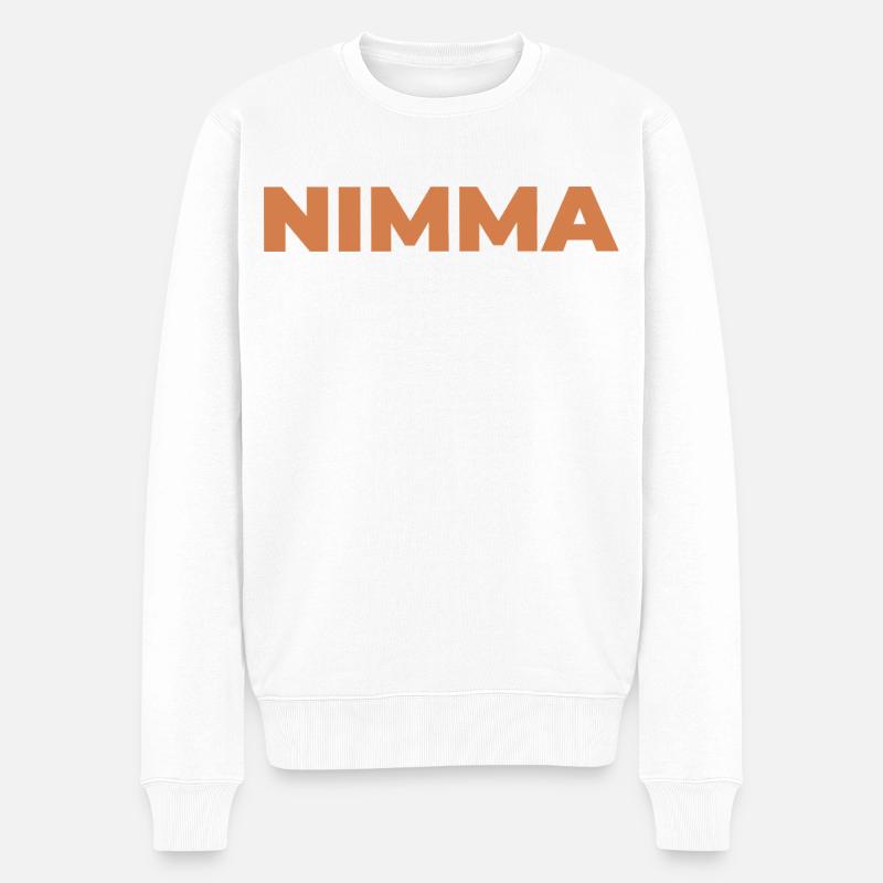 NIMMA - Männer Premium Bio Pullover - Weiß
