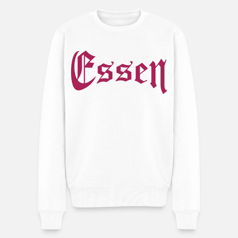 Essen - Männer Premium Bio Pullover - Weiß