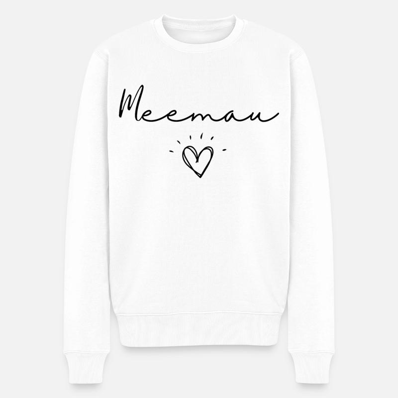 Meemau. Cadeau Meemau - Pull Premium bio Homme - blanc