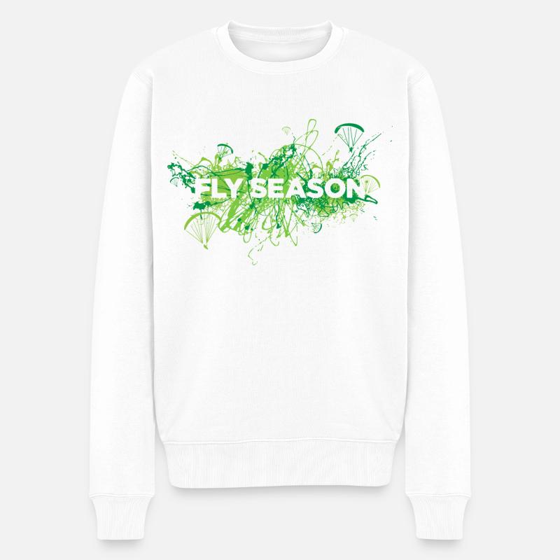Fly Saison 3 - Pull Premium bio Homme - blanc