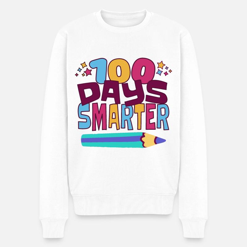 100 jours plus intelligents - Pull Premium bio Homme - blanc