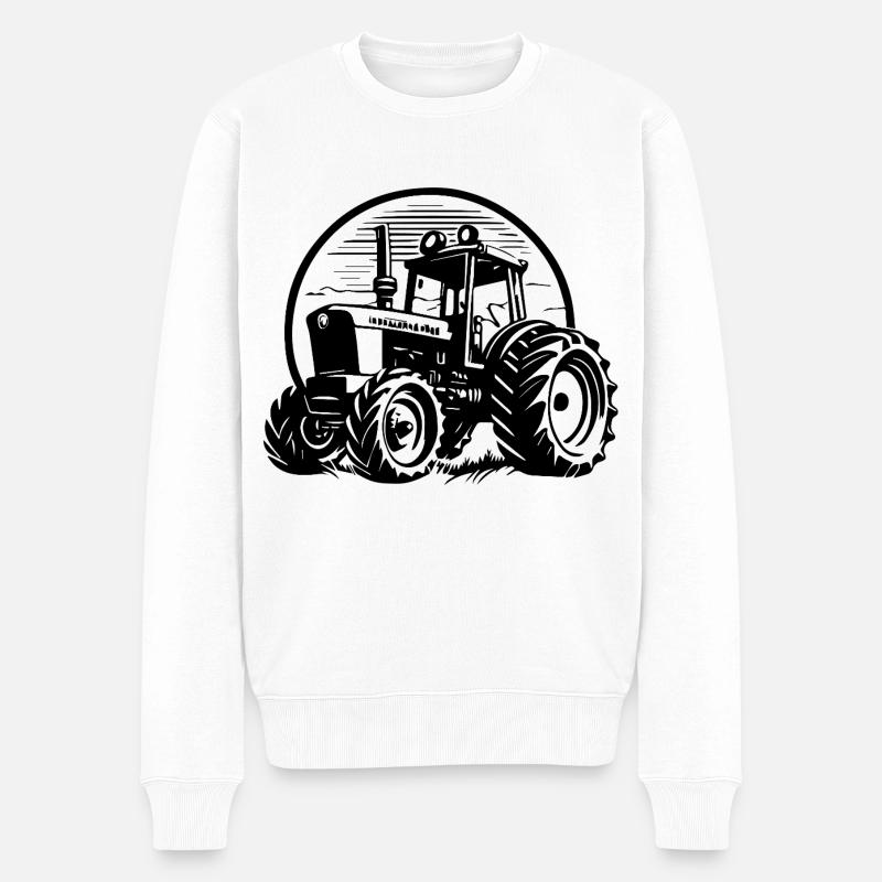 Traktor - Männer Premium Bio Pullover - Weiß
