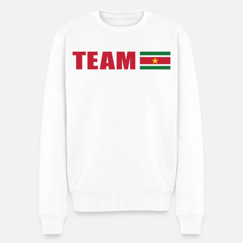 Support-Team Surinam - Männer Premium Bio Pullover - Weiß