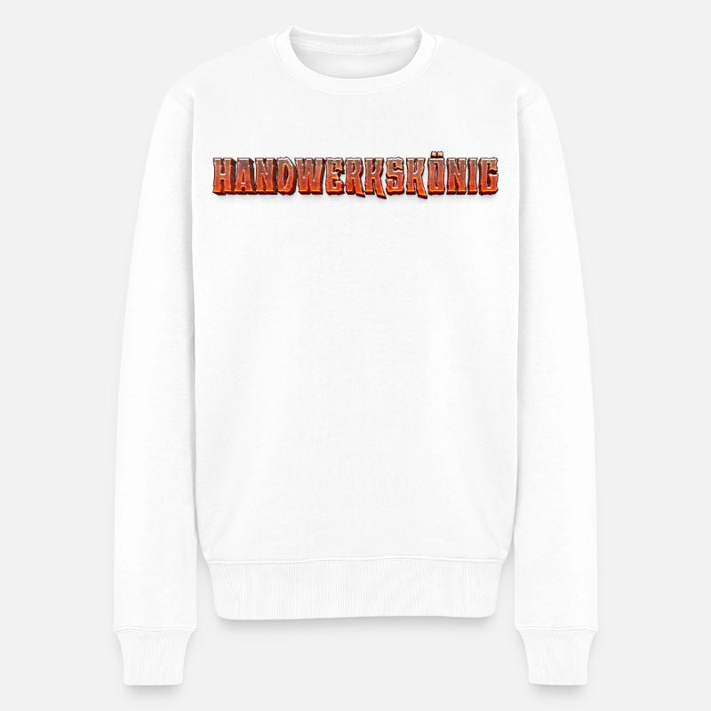 Handwerkskönig  - Männer Premium Bio Pullover - Weiß