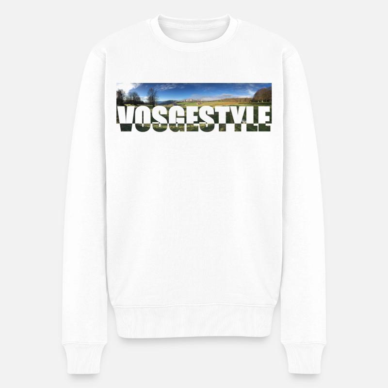 Vogesen-Briefe - Männer Premium Bio Pullover - Weiß