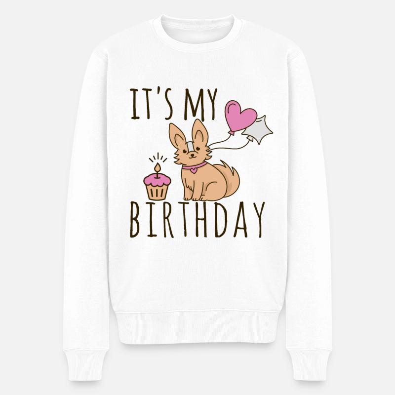C’est mon chien d’anniversaire - Pull Premium bio Homme - blanc